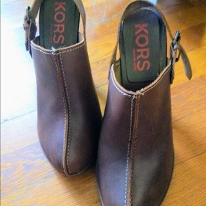 Wooden/Leather Michael Kors Shoes